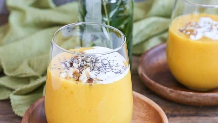 Golden Beet, Mango, and Turmeric Smoothie - a healing superfood smoothie recipe!