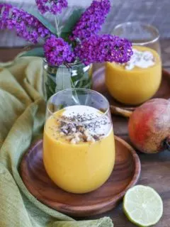 Golden Beet, Mango, and Turmeric Smoothie - a healing superfood smoothie recipe!