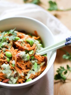 Green Curry Sweet Potato Noodle Bowls