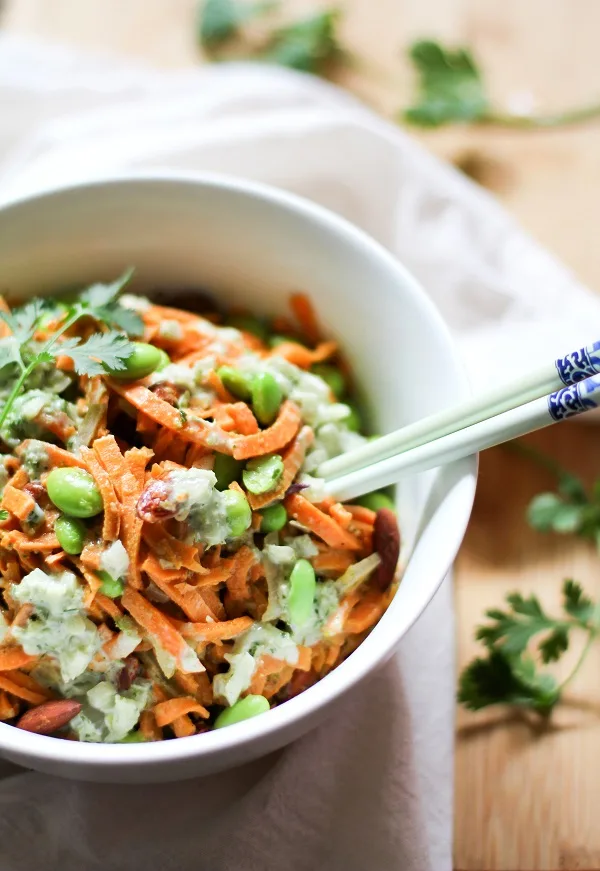Green Curry Sweet Potato Noodle Bowls