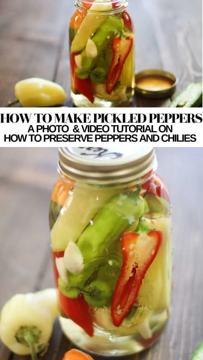 How to Make Pickled Peppers - a photo and video tutorial on how to preserve peppers and chilies - no canning experience necessary!