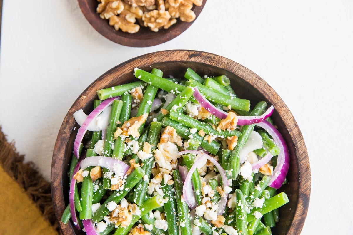 bowl of green bean salad