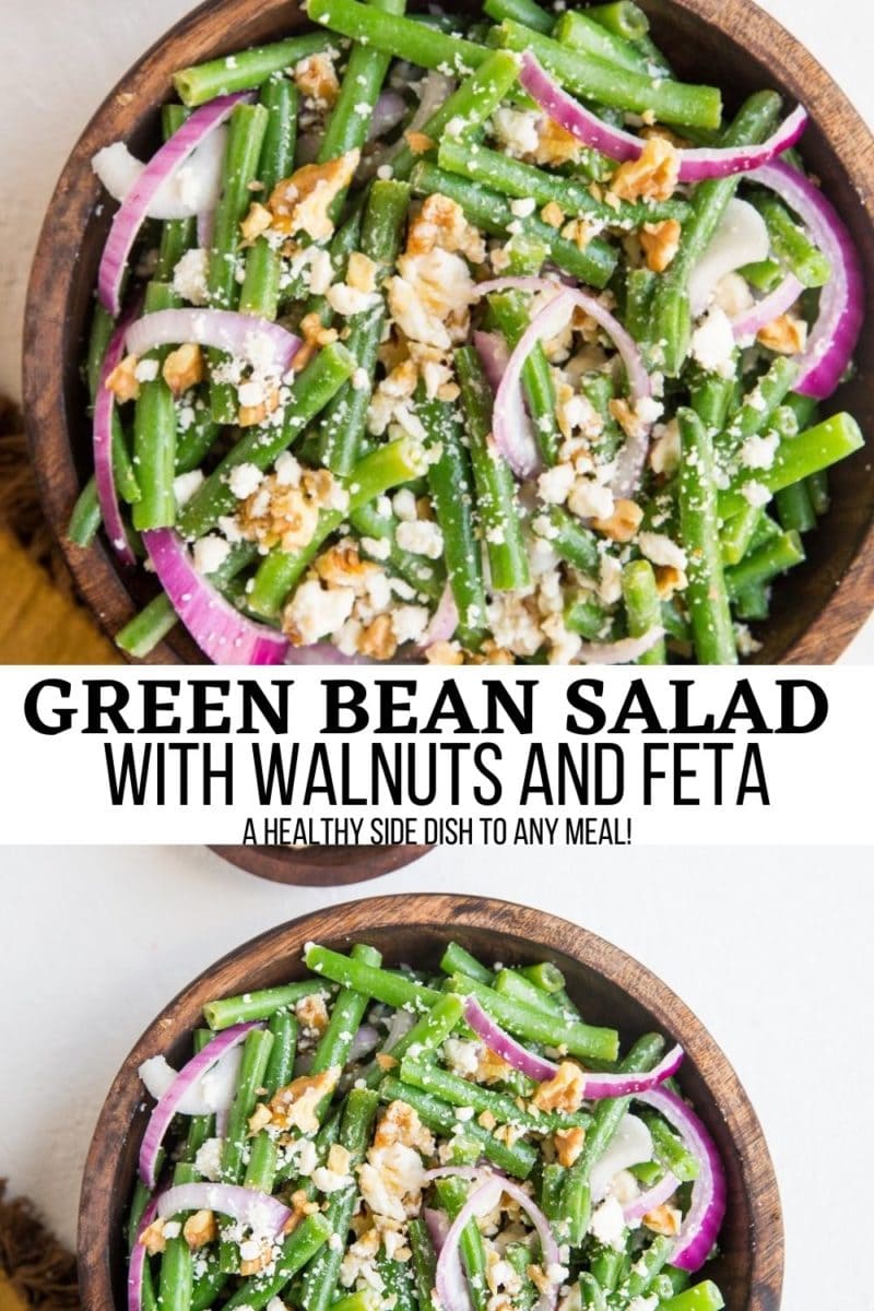 green bean salad collage for pinterest