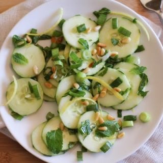 Zesty Cucumber Salad with Pine Nuts