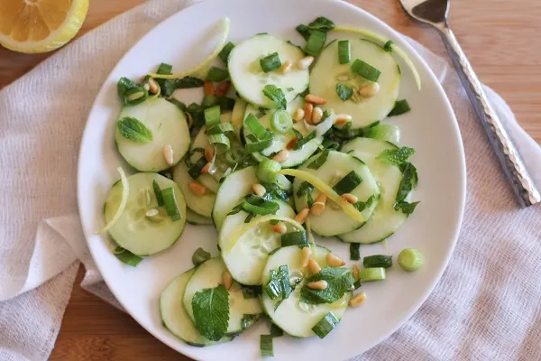 Zesty Cucumber Salad with Pine Nuts