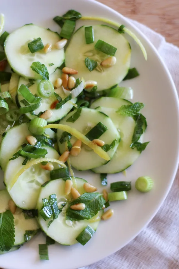 Zesty Cucumber Salad with Pine Nuts