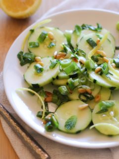 Zesty Cucumber Salad with Pine Nuts