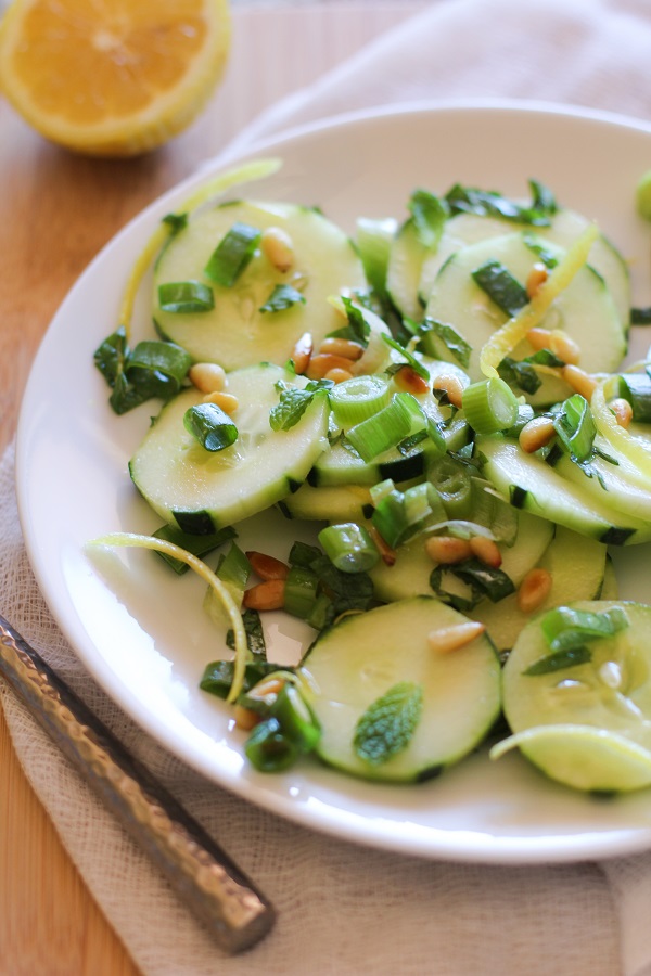 Zesty Cucumber Salad with Pine Nuts