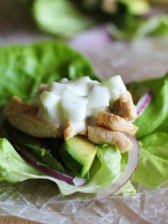 Chicken Tzatziki Lettuce Wraps