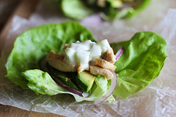 Chicken Tzatziki Lettuce Wraps