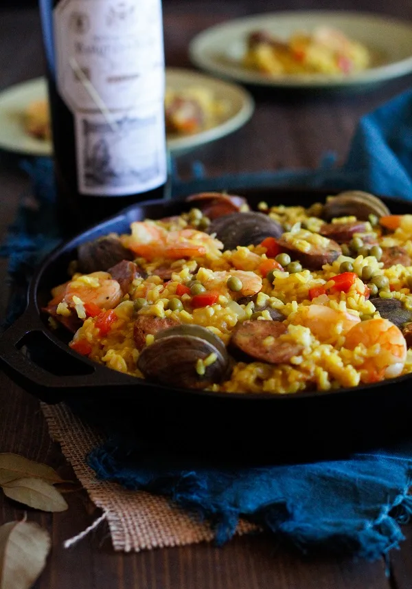 Seafood Paella plus a wine and tapas pairing #matchmadeinheaven @riojawine