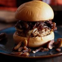 Caramelized Shallot and Mushroom Turkey Burgers