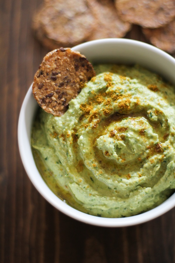 Roasted Garlic Kale Hummus - a recipe from Julia Mueller's cookbook, Let Them Eat Kale!