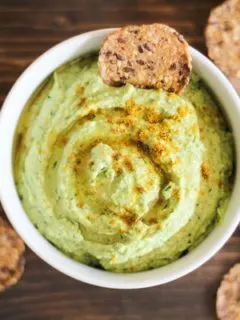Roasted Garlic Kale Hummus - a recipe from Julia Mueller's cookbook, Let Them Eat Kale!