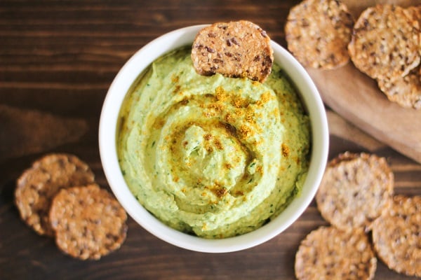 Roasted Garlic Kale Hummus - a recipe from Julia Mueller's cookbook, Let Them Eat Kale!