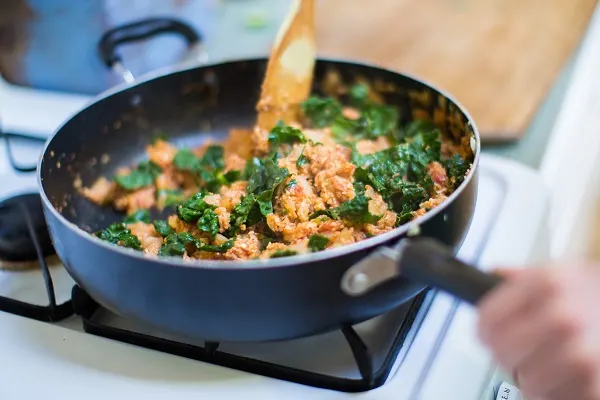Spanish Cauliflower Rice with Kale - a recipe from Julia Mueller's cookbook, Let Them Eat Kale!