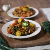 Spanish Cauliflower Rice with Kale from Julia Mueller's cookbook, Let Them Eat Kale!