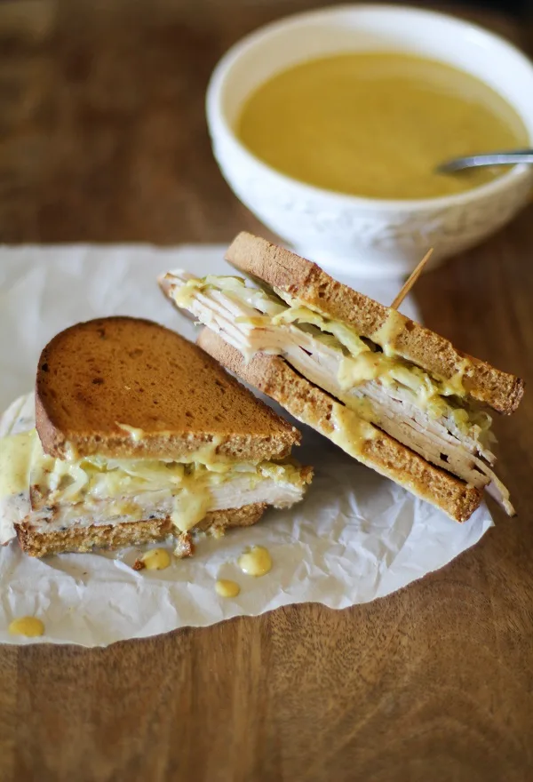 Turkey Pastrami Reuben with Mustard Aioli