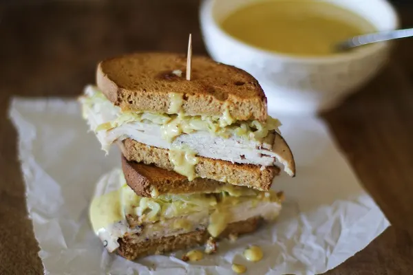 Turkey Pastrami Reuben with Mustard Aioli