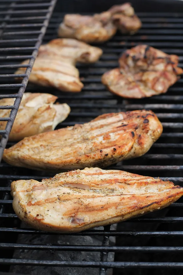 Tequila and liquid aminos make a simple and amazing marinade for this grilled chicken recipe! | theroastedroot.net #healthy #dinner #bbq #barbecue #grilled