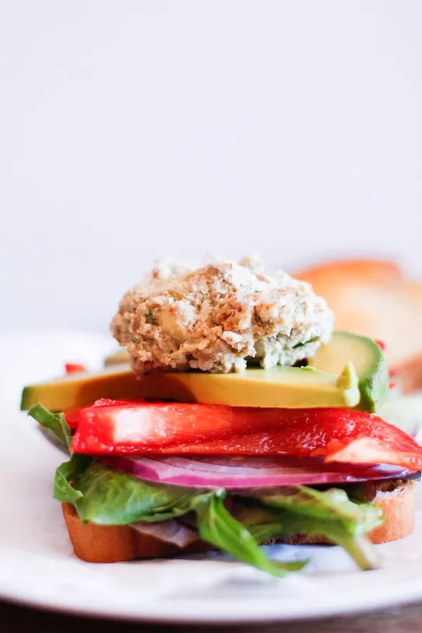 Vegan "Tuna" Salad | made with almonds and sunflower seeds!