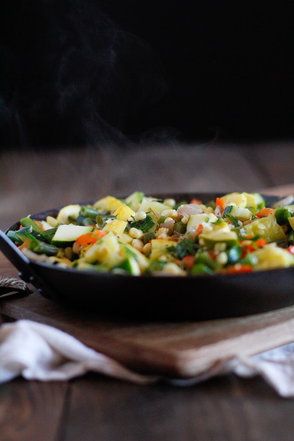 Beautiful Vegetable Medley In My New 17 Inch Lodge Cast Iron Skillet  @ourforeverfarm 