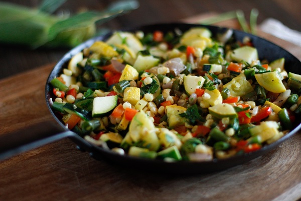 Beautiful Vegetable Medley In My New 17 Inch Lodge Cast Iron Skillet  @ourforeverfarm 