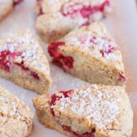 Vegan Raspberry Scones | naturally sweetened and gluten-free