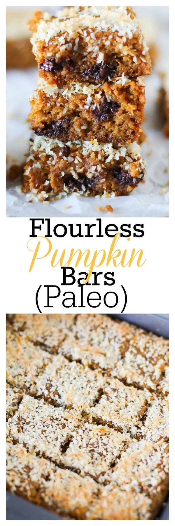 Healthy Flourless Pumpkin Bars with almond butter. Protein-packed, gluten-free, and refined sugar-free | TheRoastedRoot.net