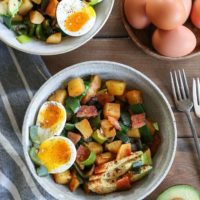 Rutabaga Hash with Chiles and Bacon - a nutritious breakfast perfect for starting the day off right! #paleo #healthy #breakfast