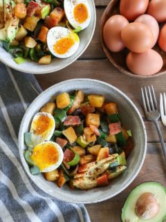 Rutabaga Hash with Chiles and Bacon - a nutritious breakfast perfect for starting the day off right! #paleo #healthy #breakfast