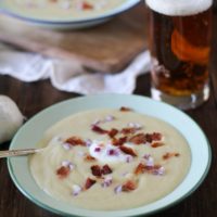 Beer Bacon Cheddar Apple Celeriac Sweet Potato Soup