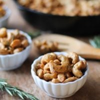 Maple and Rosemary Candied Cashews