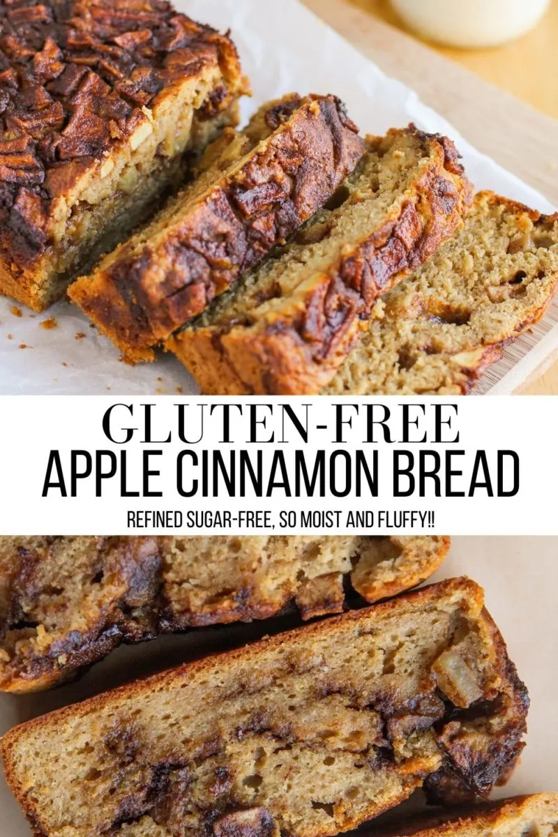 collage for gluten-free apple bread