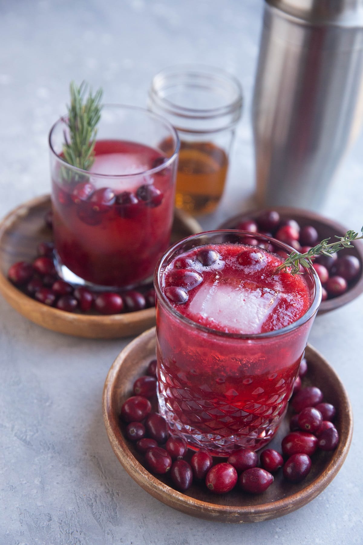 Cranberry Sauce Bourbon Cocktail | a great way of using your leftover cranberry sauce!