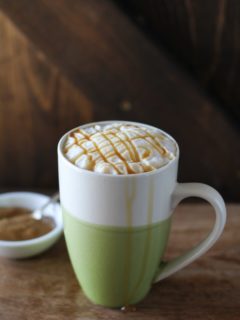 Naturally Sweetened Caramel Macchiato (vegan and cane sugar-free)