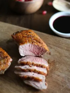 Seared Duck Breast with Pomegranate Reduction