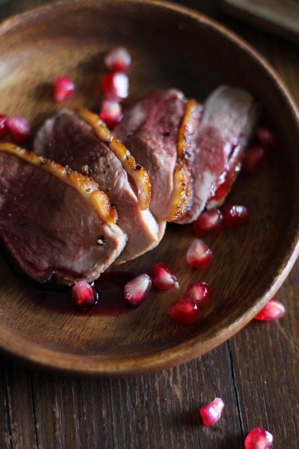 Seared Duck Breast with Pomegranate Reduction
