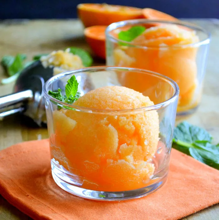 Tangerine Sorbet from The View from Great Island (refined sugar-free, paleo)