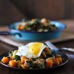 Butternut Squash Hash with Apples, Sausage, and Kale #paleo #breakfast