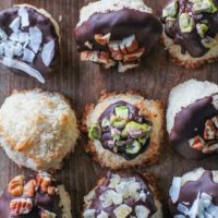 Chocolate-Dipped Coconut Macaroons - a healthy treat that's refined sugar-free, grain-free, and paleo!