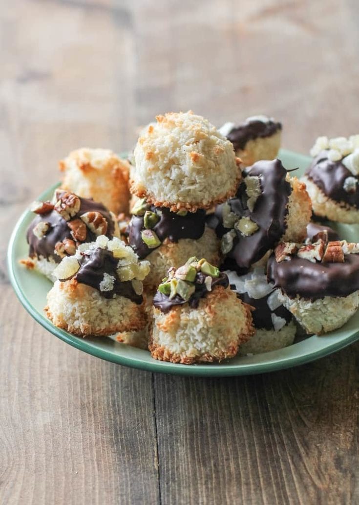 Macaroons Root Chocolate Dipped Coconut Macaroons - The Roasted Root