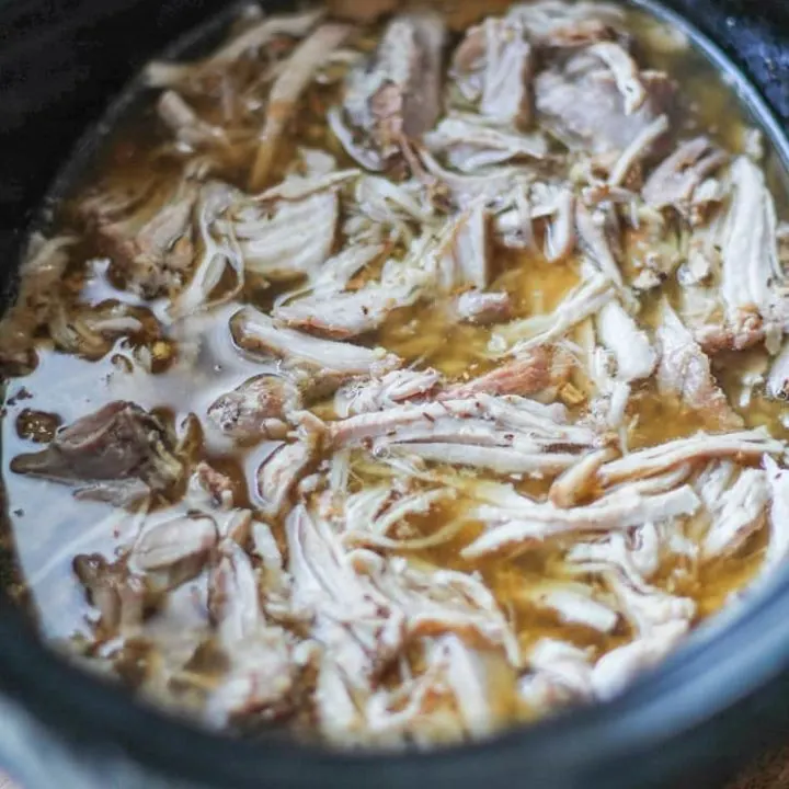 Cider-Chai Crock Pot Pulled Pork - an easy recipe that only requires a few ingredients!