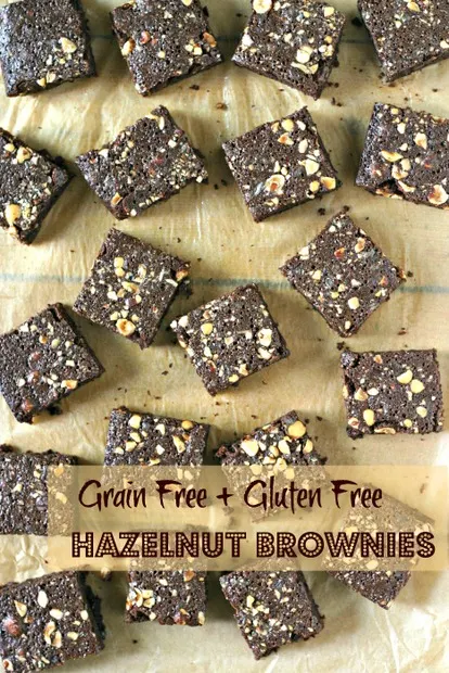 grain free gluten free hazelnut brownies from Healthy Maven