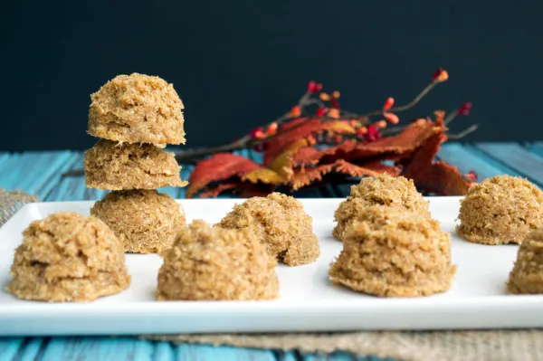 No Bake Pumpkin Paleo Cookies from Plaid and Paleo #glutenfree