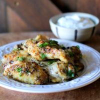 Easy 3-Ingredient Healthy Chicken Wings with Herbs and Honey! | theroastedroot.net @roastedroot #appetizer #superbowl #recipe