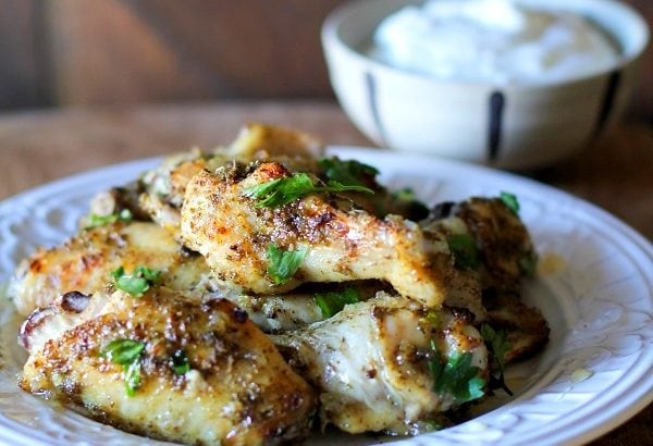 Easy 3-Ingredient Healthy Chicken Wings with Herbs and Honey! | theroastedroot.net @roastedroot #appetizer #superbowl #recipe