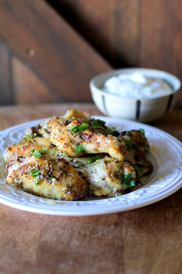 Easy 3-Ingredient Healthy Chicken Wings with Herbs and Honey! | theroastedroot.net @roastedroot #appetizer #superbowl #recipe