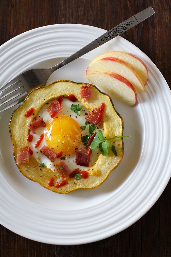 Acorn Squash Egg-in-the-Hole #breakfast #healthy #recipe @roastedroot
