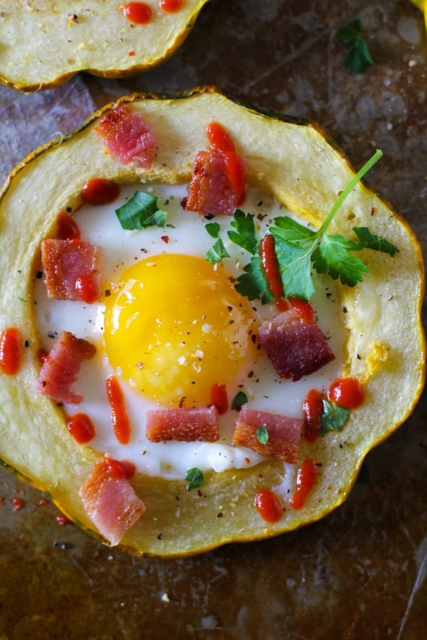 Acorn Squash Egg-in-the-Hole #breakfast #healthy #recipe @roastedroot